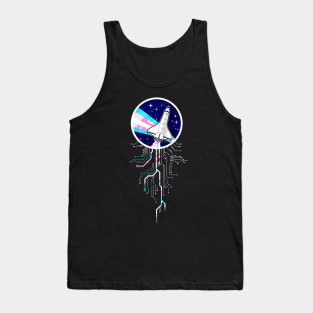 NASA Trans Flag Space Flight Circuits Badge Tank Top